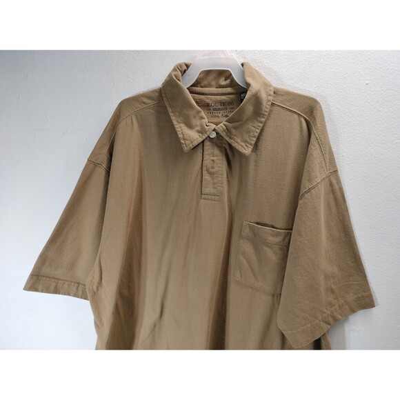 Route 66 Mens Polo Shirt Size Medium Brown - Picture 5 of 9